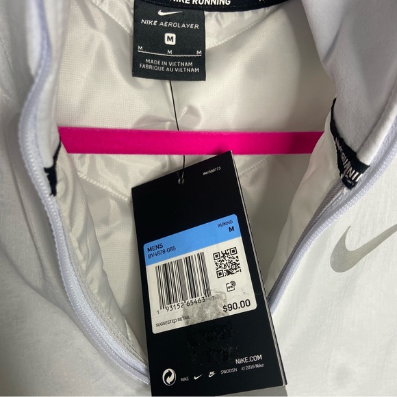 Nike Men’s Light Blue/ OffWhite Aerolayer Repel Thermore Running Vest Size M NWT - Picture 8 of 10
